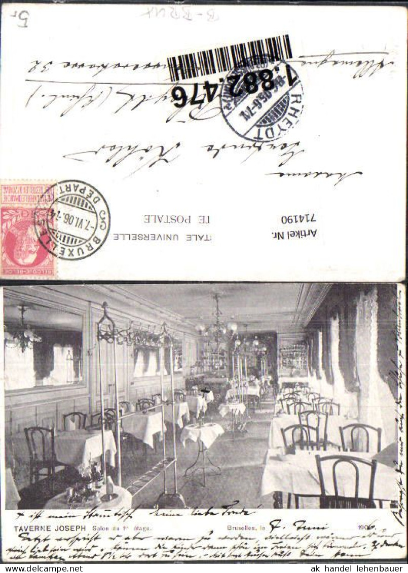 714190 Brüssel Bruxelles Taverne Joseph Salon Gasthaus Cafe  - Unclassified