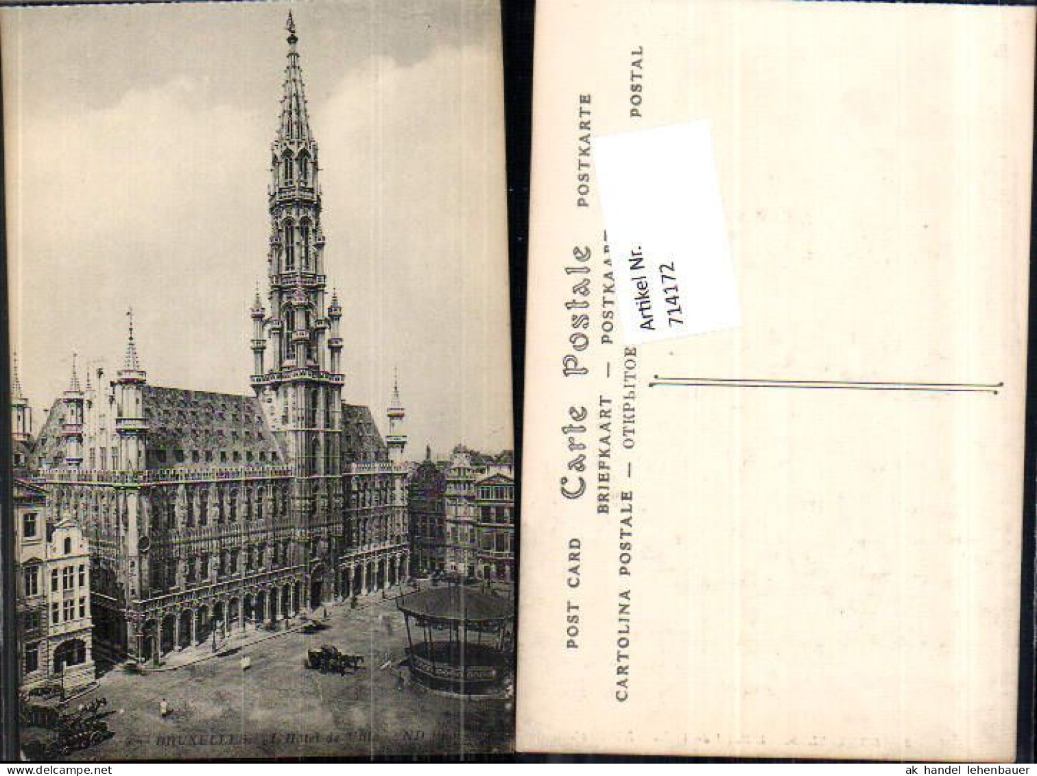 714172 Brüssel Bruxelles Hotel De Ville - Zonder Classificatie