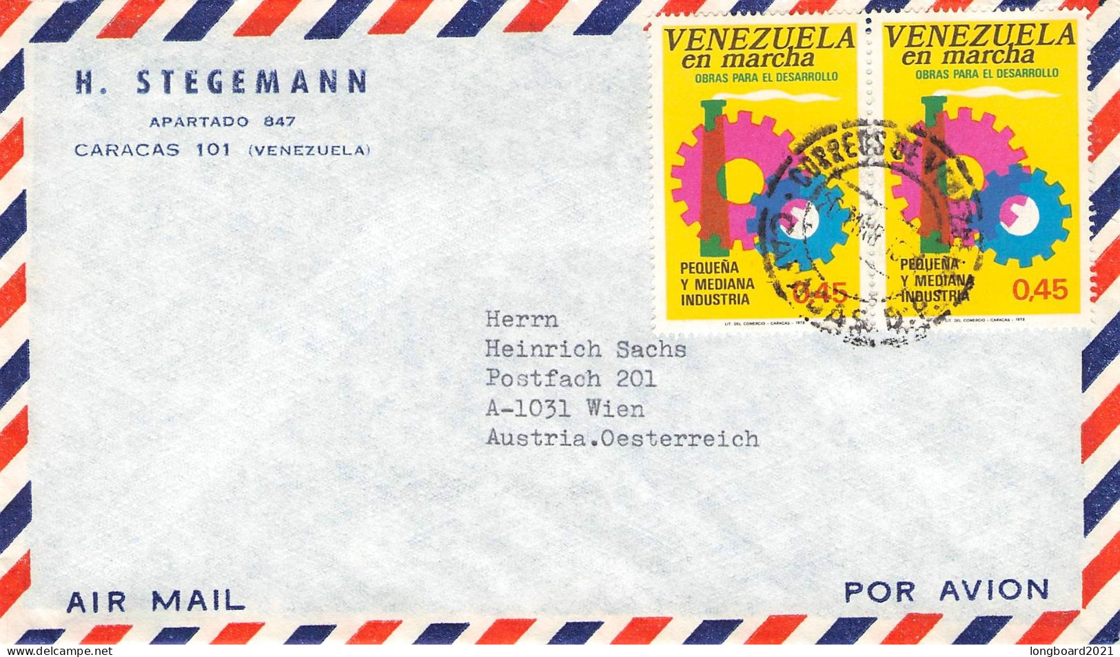 VENEZUELA - AIRMAIL > WIEN/AT / 7045 - Venezuela