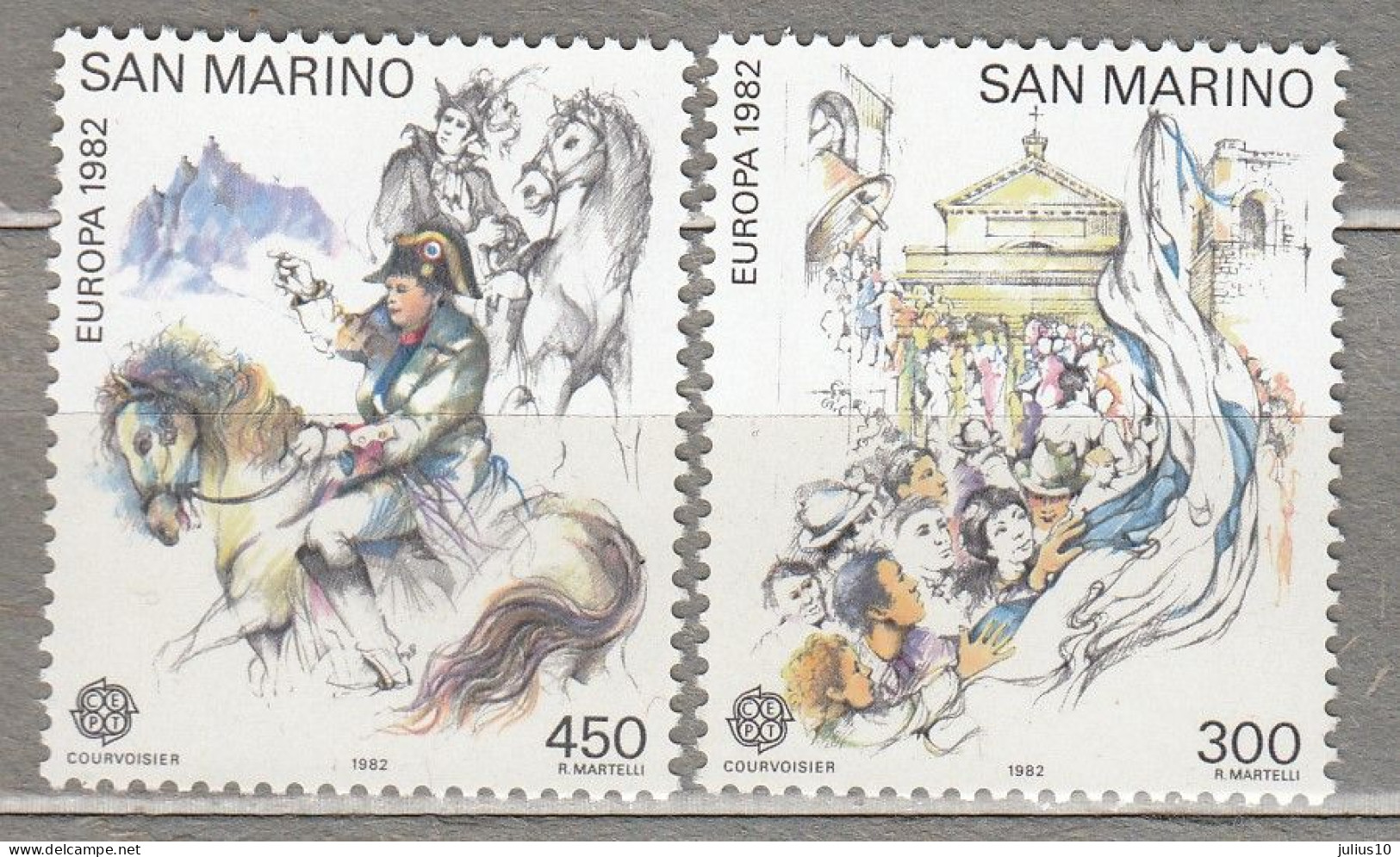 EUROPA CEPT 1982 San Marino History Mi 1249-1250 MNH(**) #22608 - Nuovi