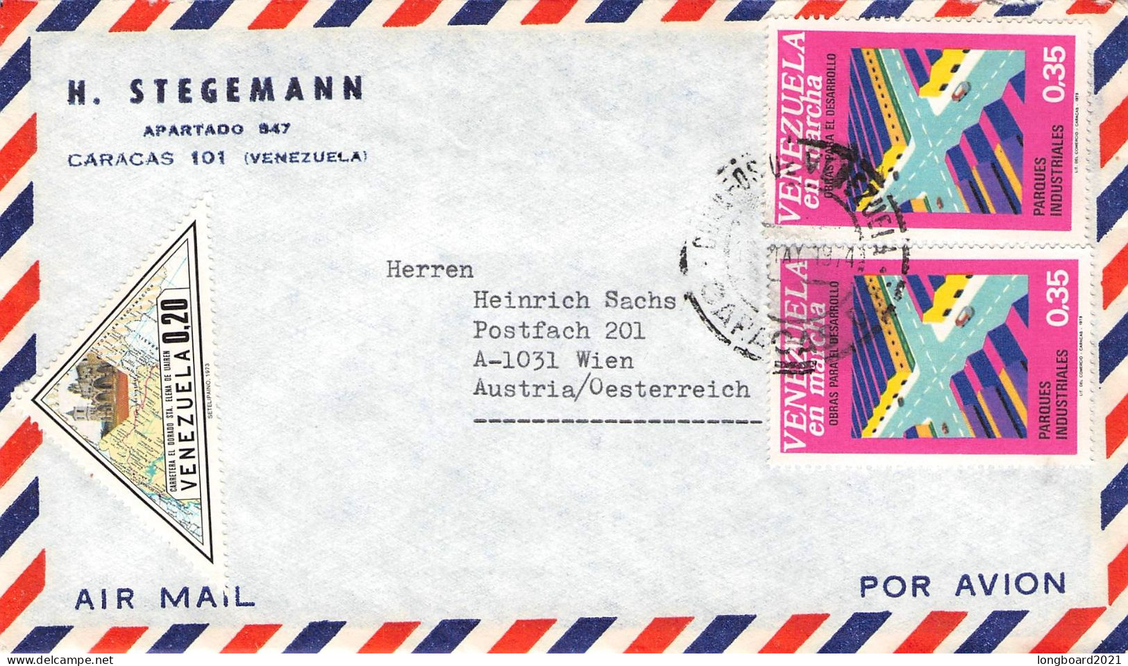 VENEZUELA - AIRMAIL > WIEN/AT / 7052 - Venezuela