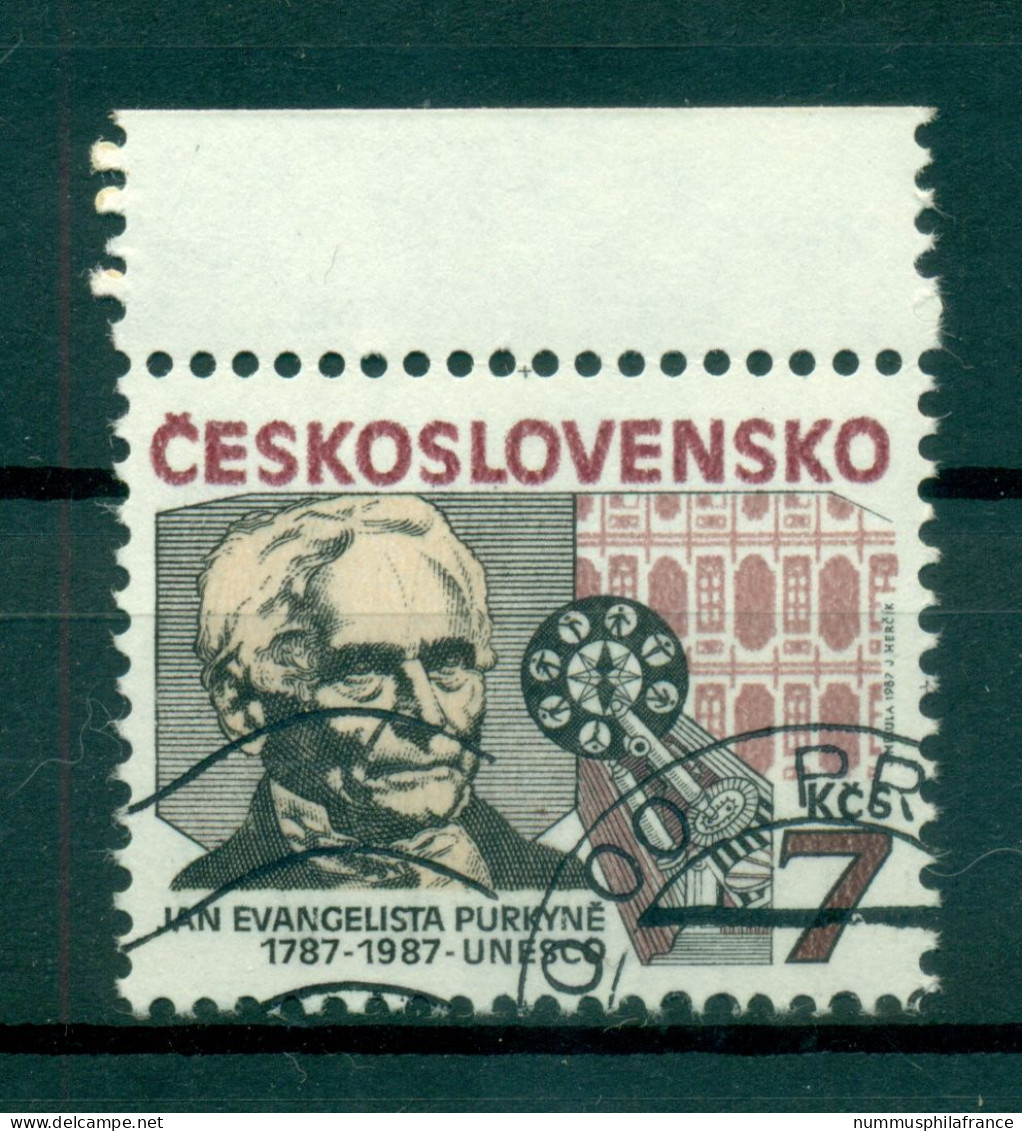 Tchécoslovaquie 1987 - Y & T N. 2738 - Jan Evangelista Purkyne (Michel N. 2927) - Gebruikt