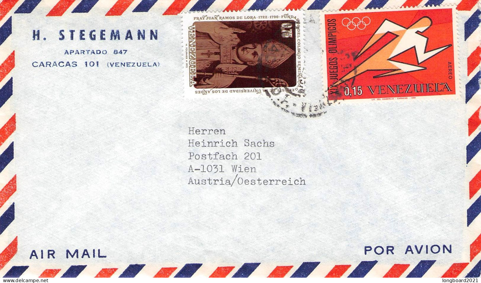 VENEZUELA - AIRMAIL > WIEN/AT / 7053 - Venezuela