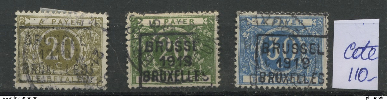 Taxes Ø  14A  15A  6A  Cote 76,-- €   Nom De Ville    Naamstempel - Briefmarken