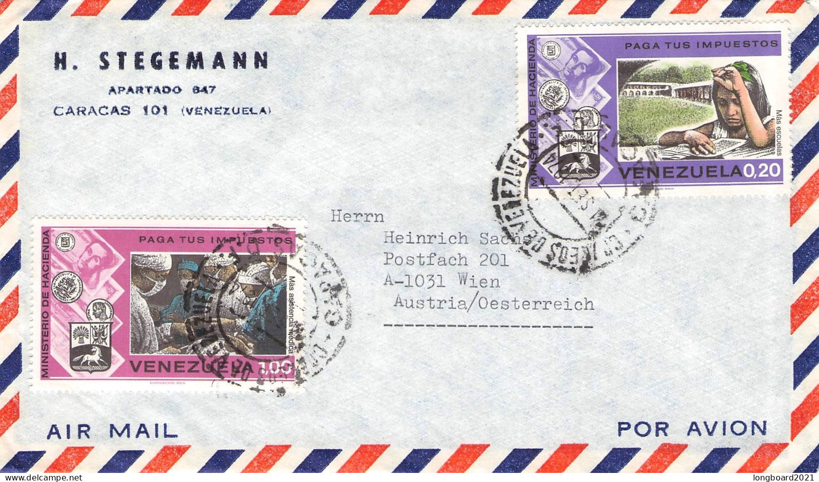 VENEZUELA - AIRMAIL > WIEN/AT / 7056 - Venezuela