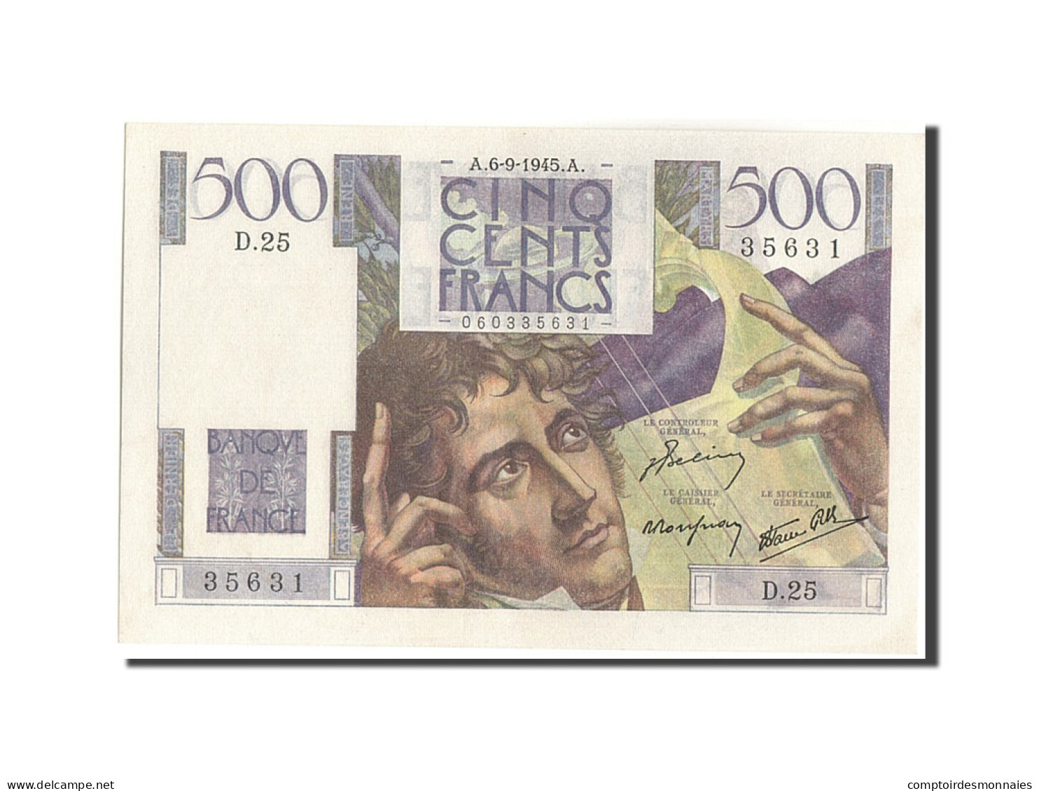 Billet, France, 500 Francs, 500 F 1945-1953 ''Chateaubriand'', 1945, 1945-09-06 - 500 F 1945-1953 ''Chateaubriand''