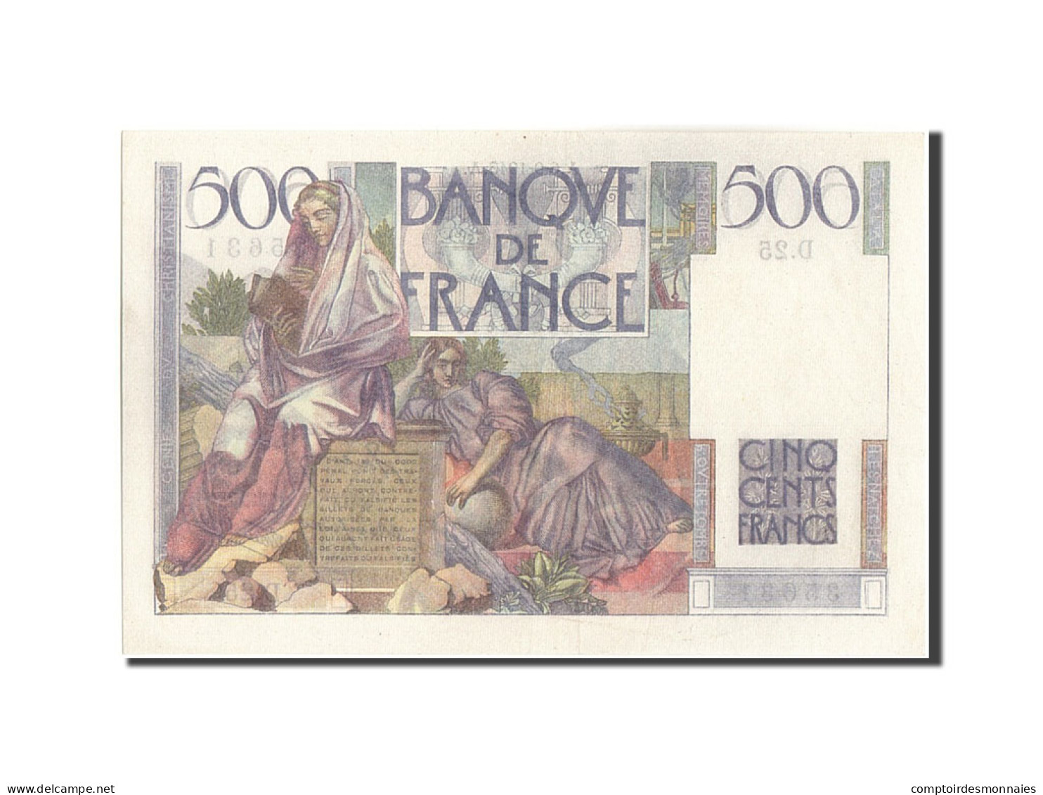Billet, France, 500 Francs, 500 F 1945-1953 ''Chateaubriand'', 1945, 1945-09-06 - 500 F 1945-1953 ''Chateaubriand''