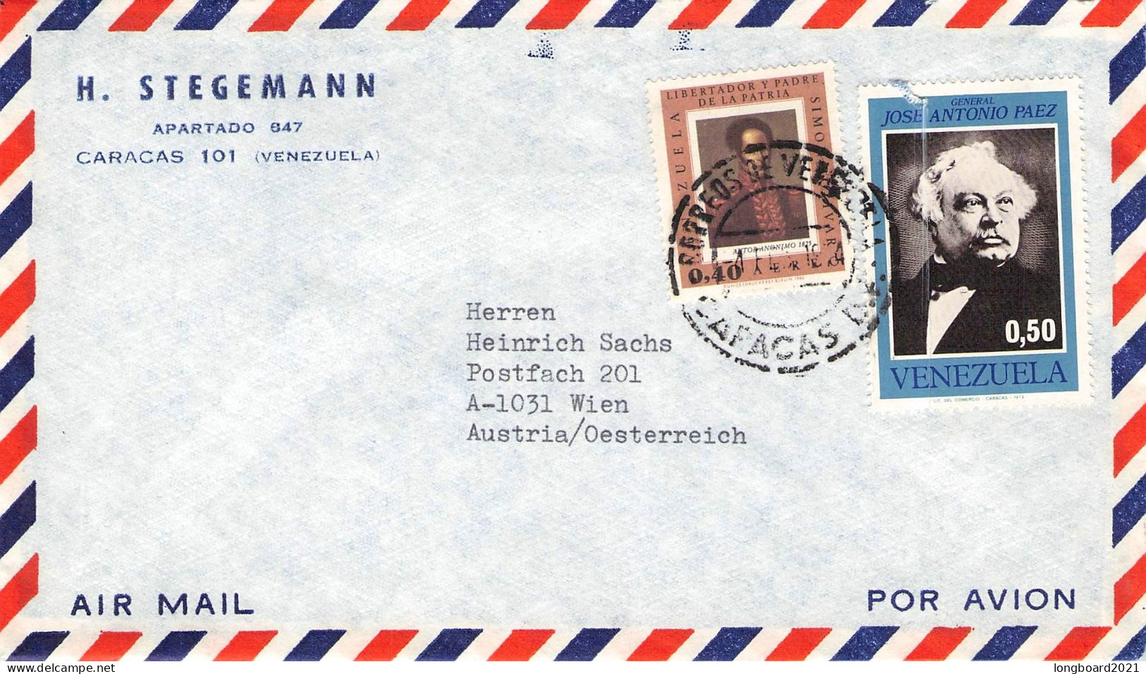 VENEZUELA - AIRMAIL > WIEN/AT / 7063 - Venezuela