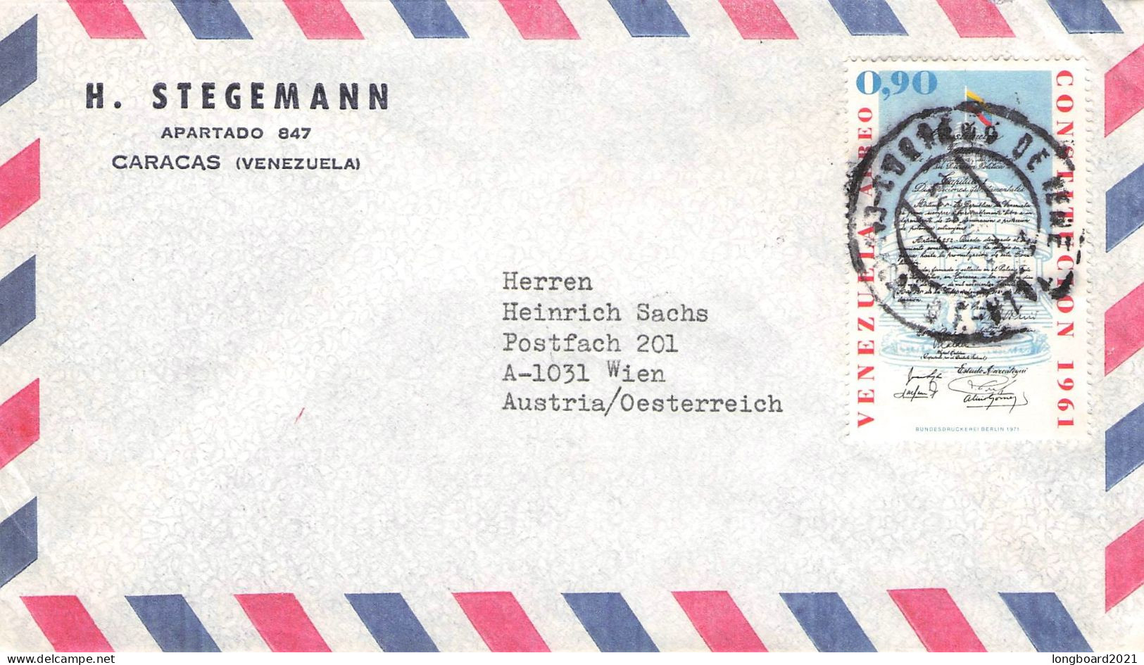 VENEZUELA - AIRMAIL > WIEN/AT / 7064 - Venezuela