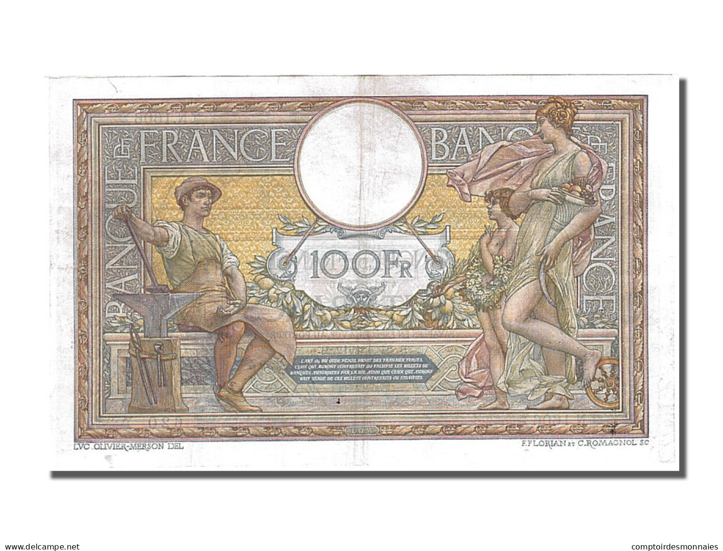 Billet, France, 100 Francs, 100 F 1908-1939 ''Luc Olivier Merson'', 1912 - 100 F 1908-1939 ''Luc Olivier Merson''
