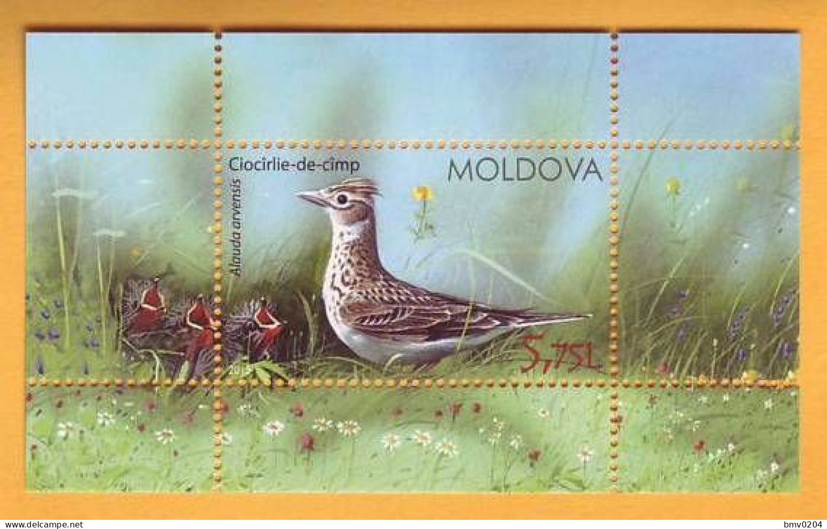 2015 Moldova Moldavie Moldau Birds From Moldovan Regions Block  Mint - Pics & Grimpeurs