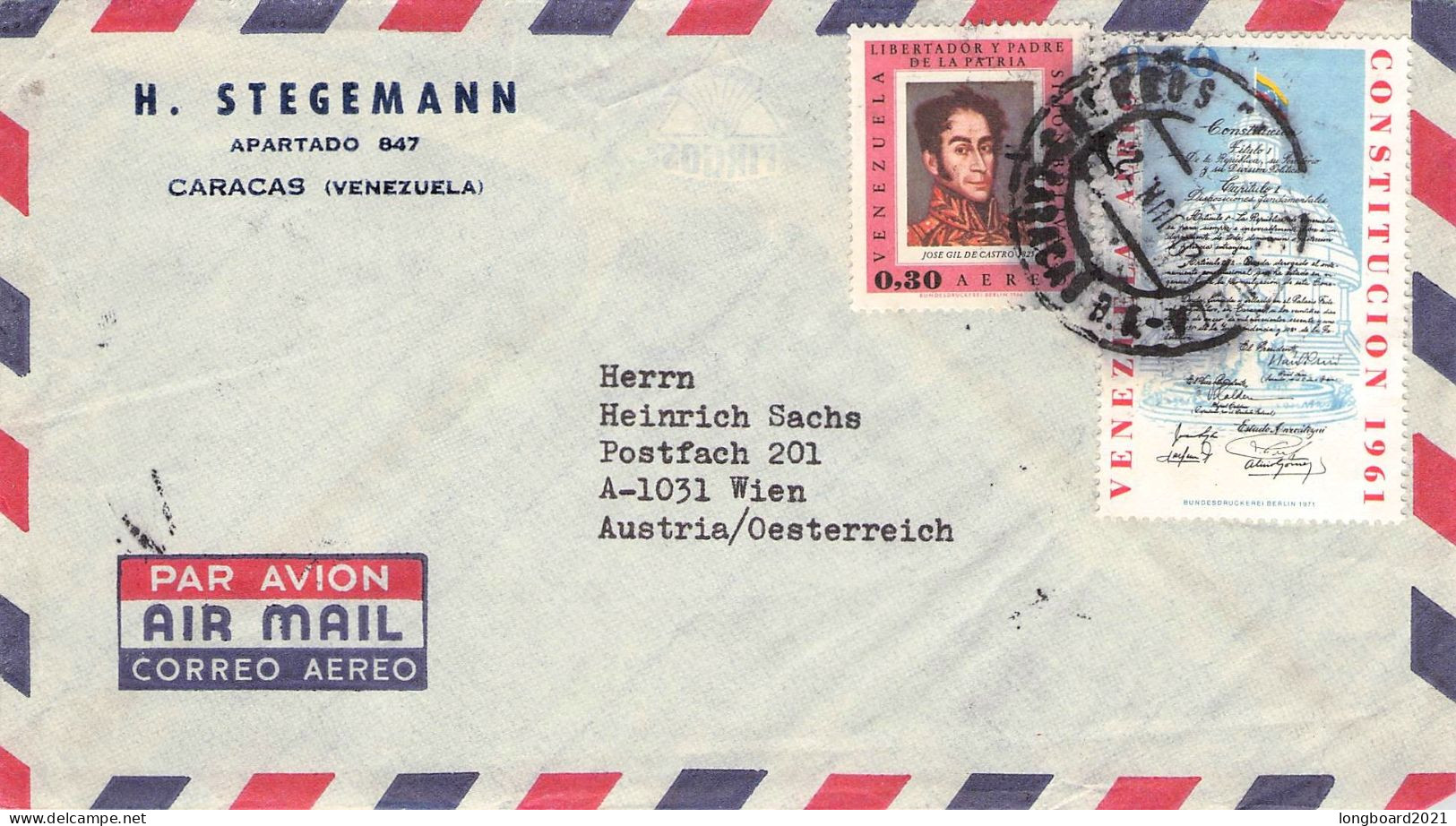 VENEZUELA - AIRMAIL > WIEN/AT / 7065 - Venezuela