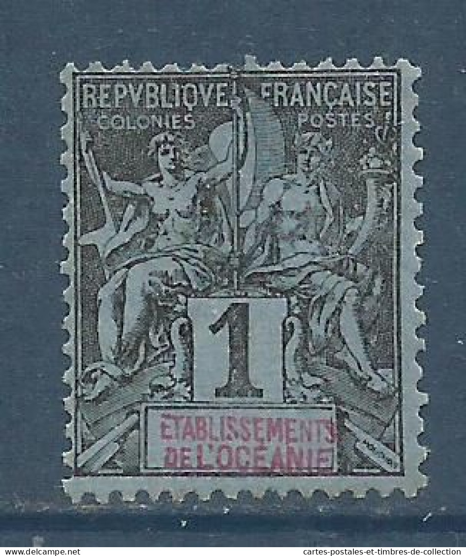 ETABLISSEMENTS FRANCAIS DE L'OCEANIE , Colonie Française  . 1 Ct , 1892 , N° YT 1 , Voir Scans , µ - Used Stamps