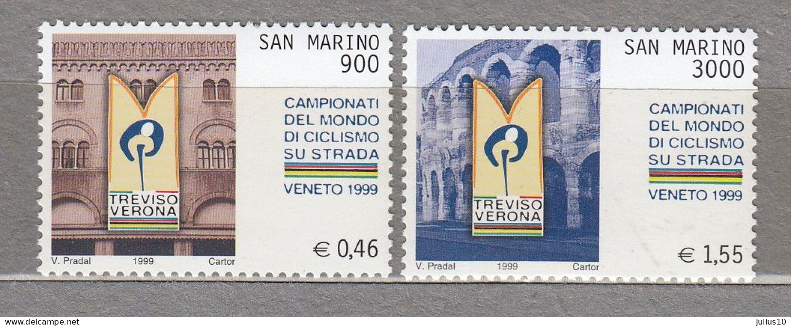 SAN MARINO 1999 Treviso Verona Architecture Mi 1834 - 1835 MNH (**) #22612 - Ongebruikt