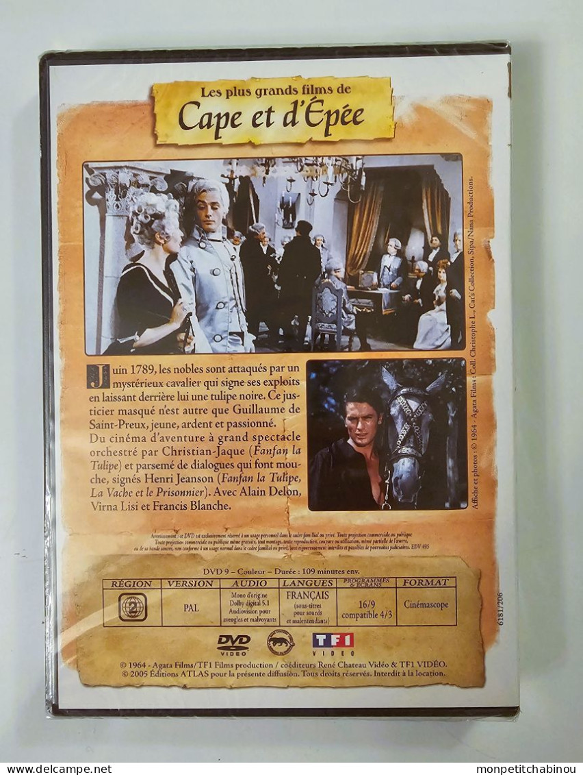 DVD LA TULIPE NOIRE Avec Alain DELON (NEUF) - Action, Aventure