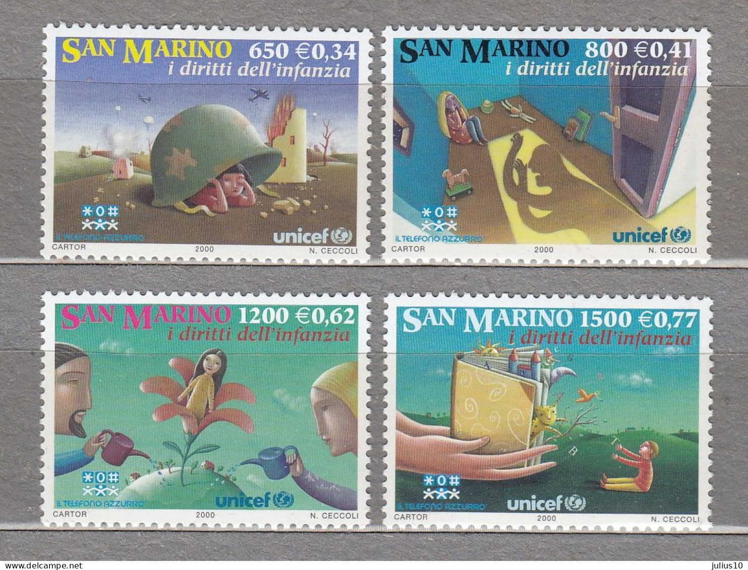 SAN MARINO 2000 UNO Children Mi 1905 - 1908 MNH (**) #22613 - Unused Stamps