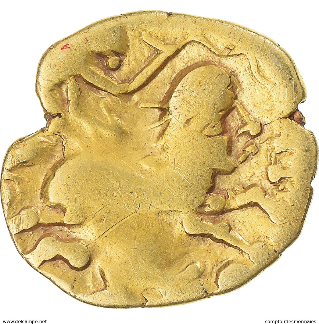 Monnaie, Aulerques Cenomans, 1/4 Statère, 1st Century BC, Le Mans, TB, Or - Gauloises