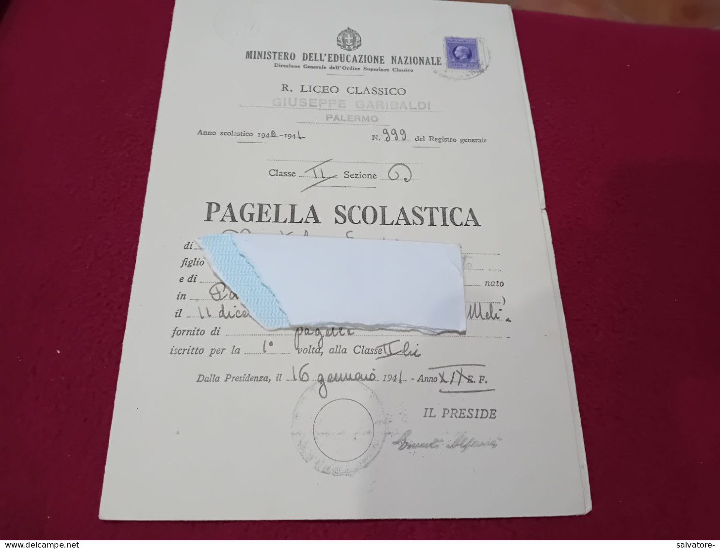 PAGELLA PERIODO FASCISMO - Diplomi E Pagelle