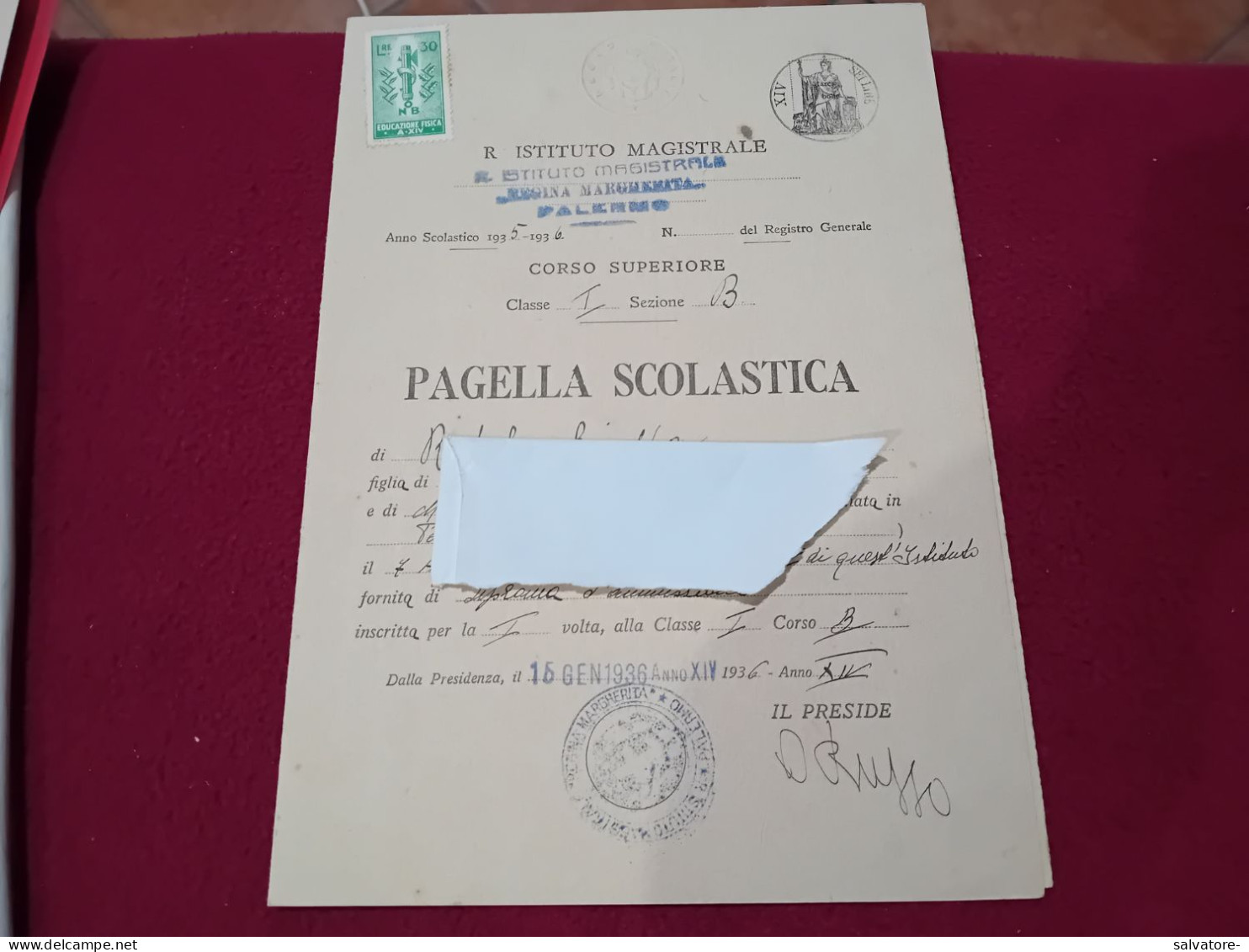 PAGELLA PERIODO FASCISMO - Diplomi E Pagelle