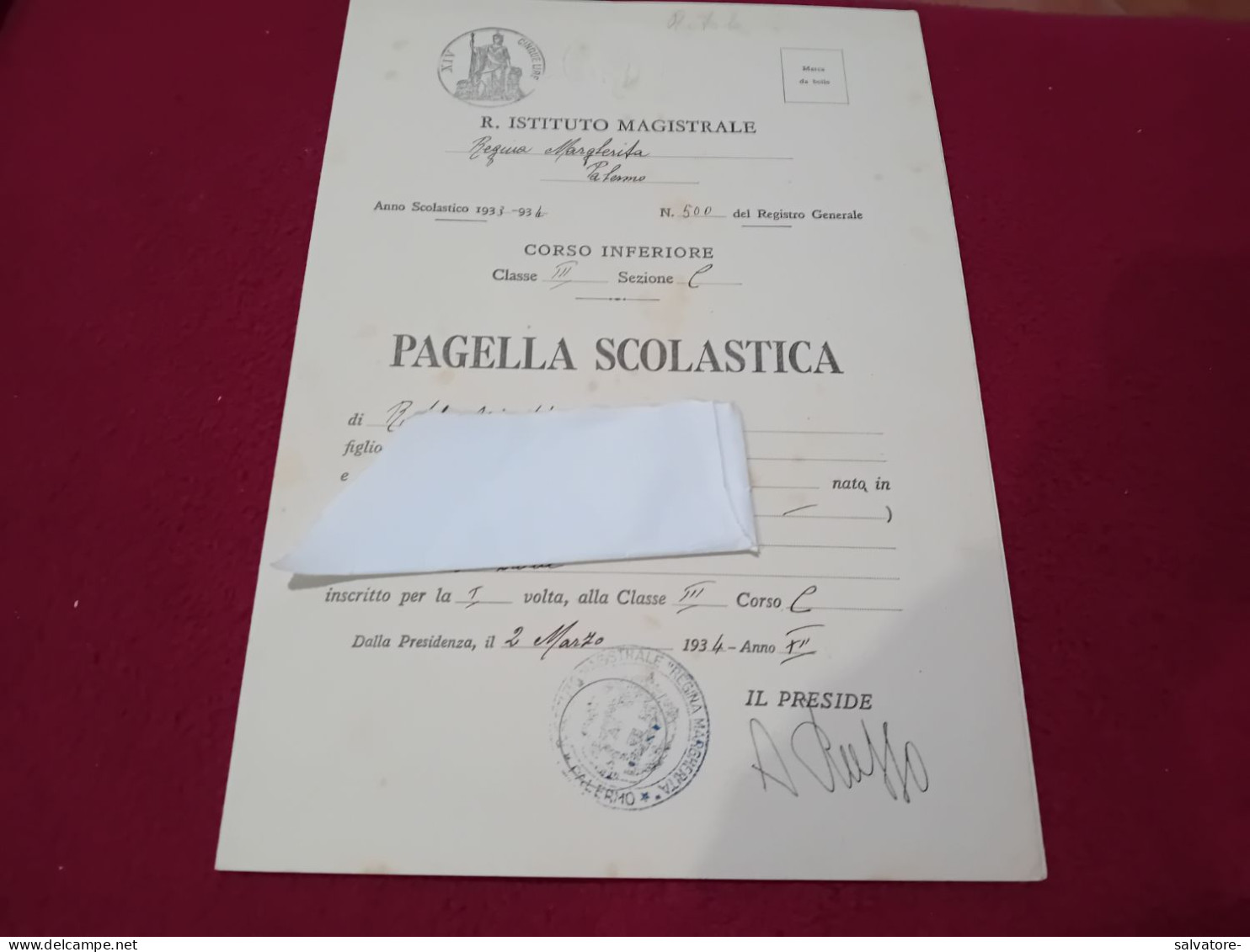 PAGELLA PERIODO FASCISMO - Diplomi E Pagelle