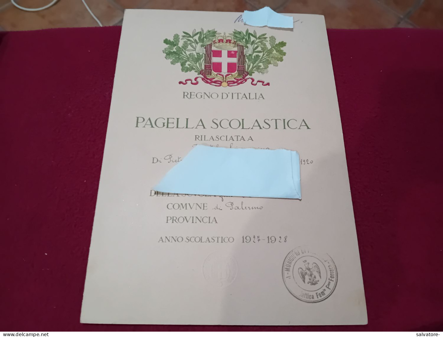 PAGELLA PERIODO FASCISMO - Diplomi E Pagelle