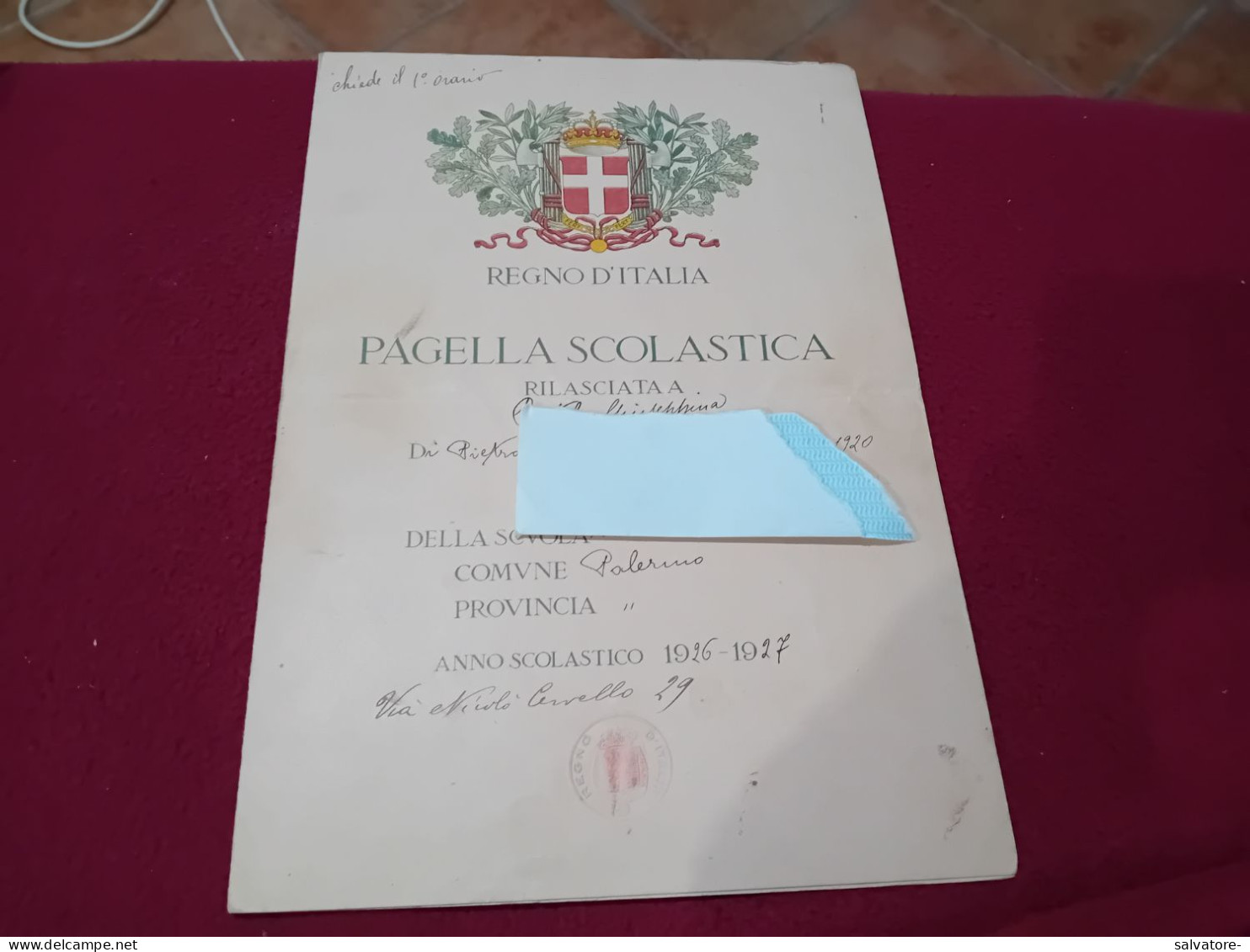 PAGELLA PERIODO FASCISMO - Diplomi E Pagelle