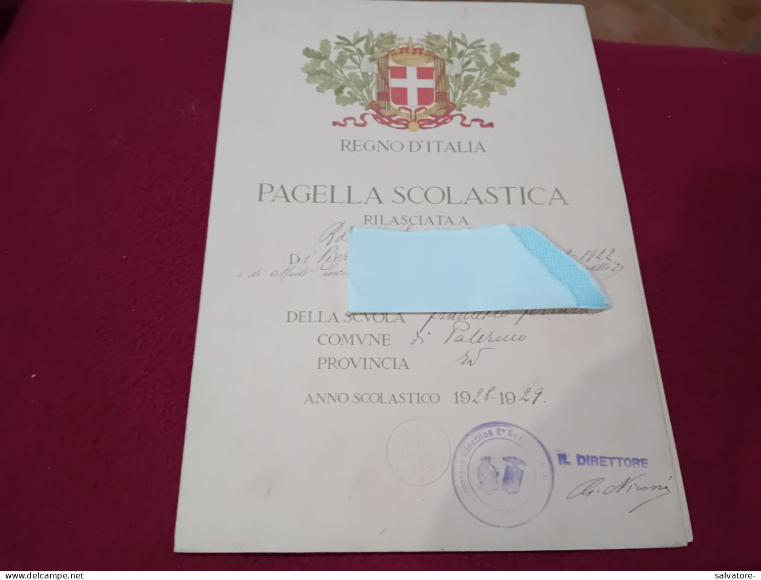 PAGELLA PERIODO FASCISMO - Diplomi E Pagelle