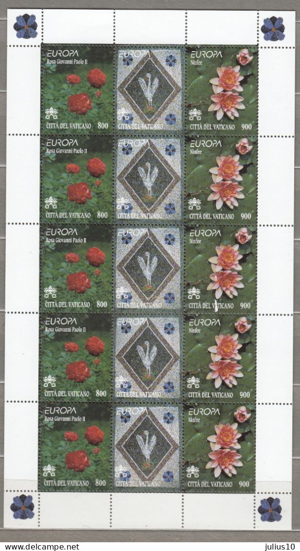 EUROPA 1999 Vatican Flowers Mi 1277-1278 Sheet MNH(**) #34154 - 1999