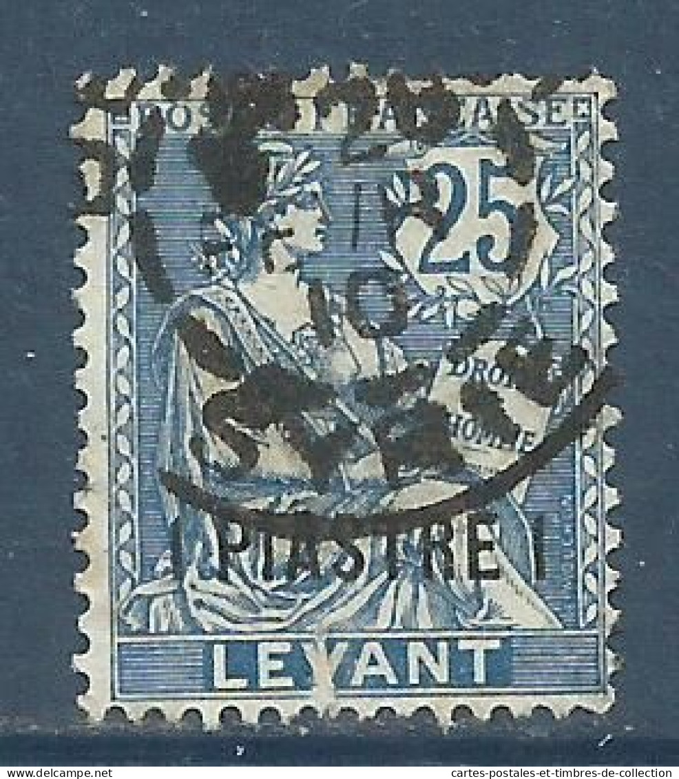 LEVANT , Bureaux Française  . 1 Piastre Sur 25 Cts , 1902-1920 , N° YT 17 , Voir Scans , µ - Oblitérés