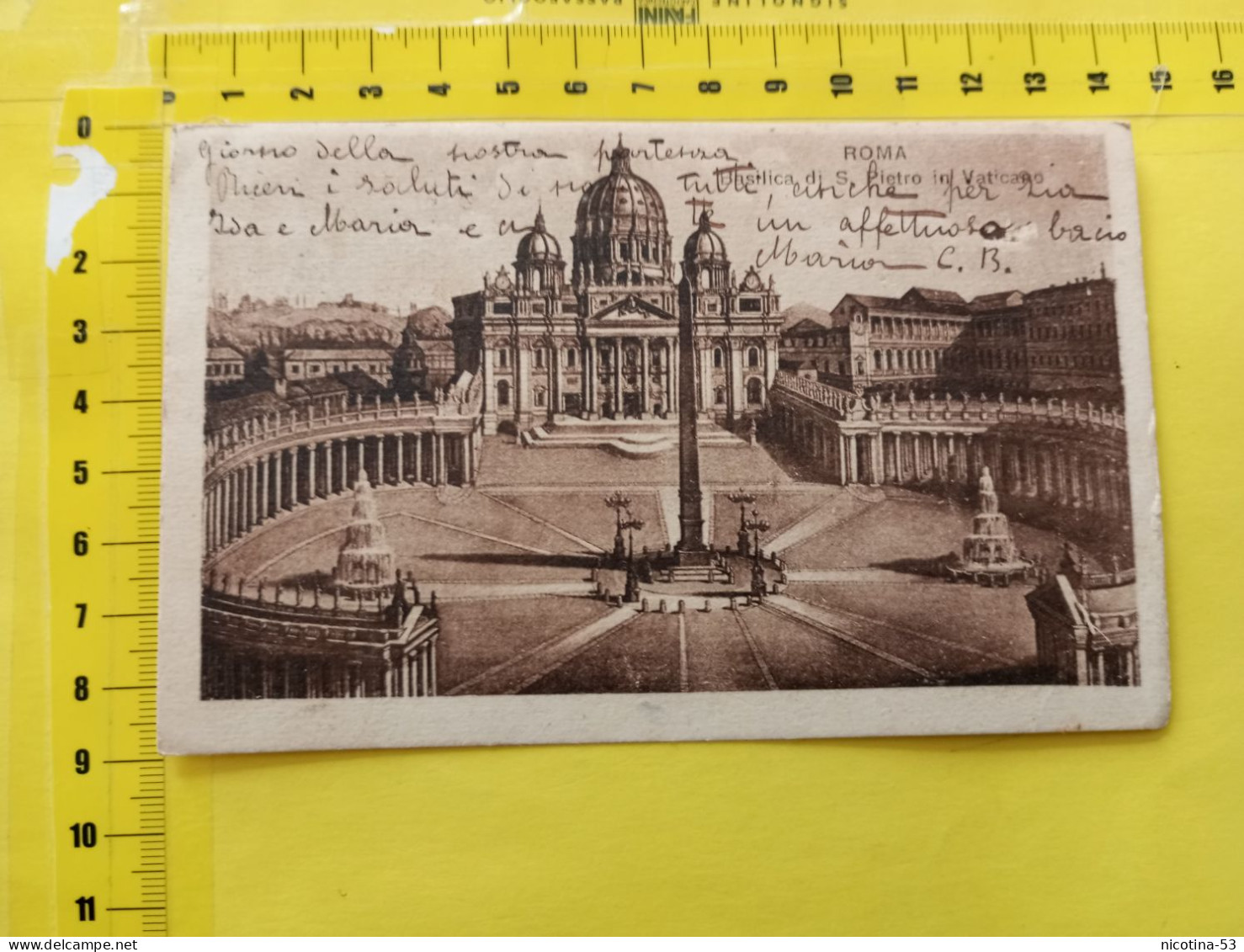 CT-05712- ROMA - BAILICA DI S. PIETRO IN VATICANO - VIAGGIATA 1921 PER FRANCAVILLA AL MARE CHIETI - San Pietro