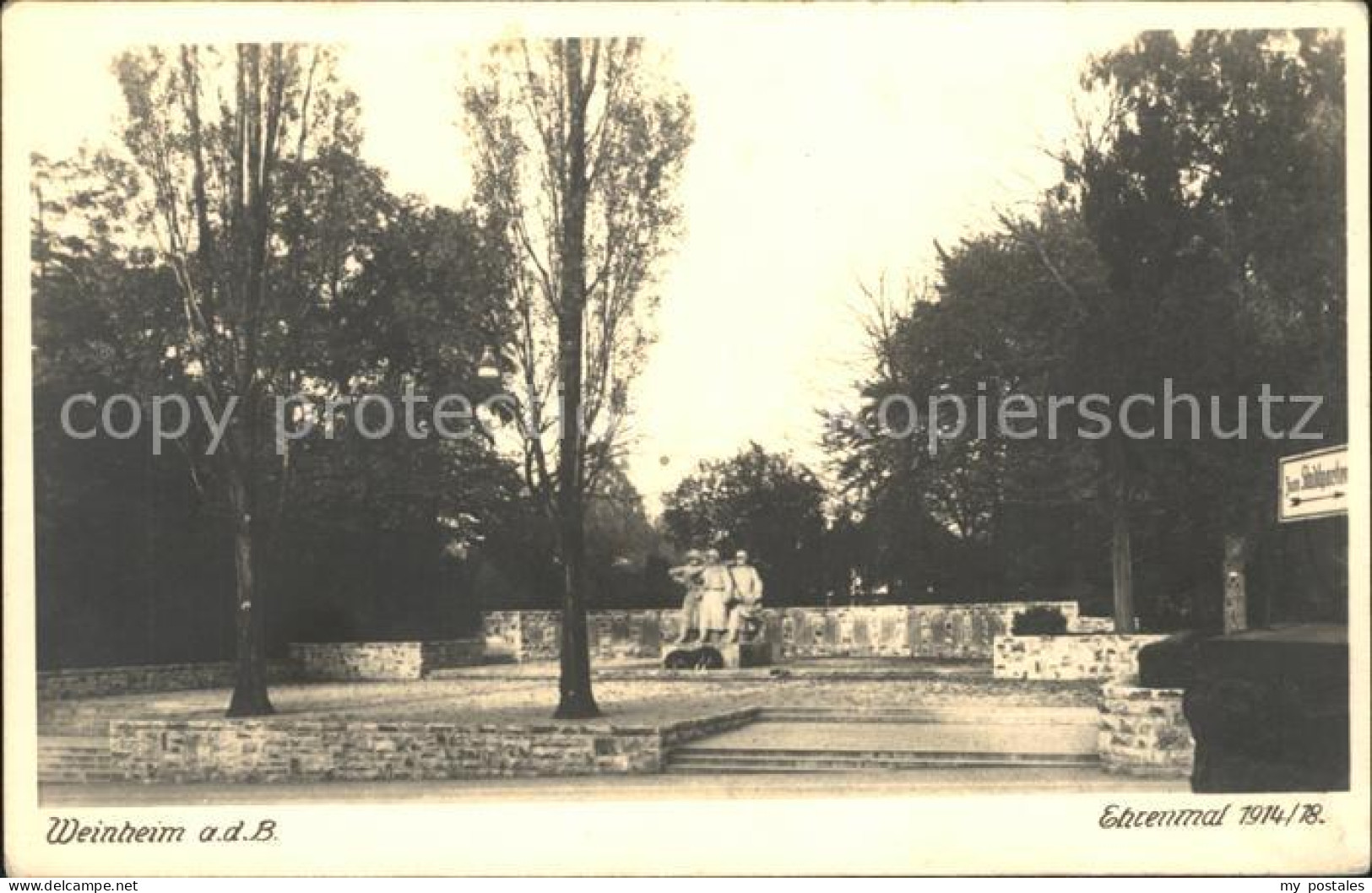 72250389 Weinheim Bergstrasse Ehrenmal Weinheim - Weinheim