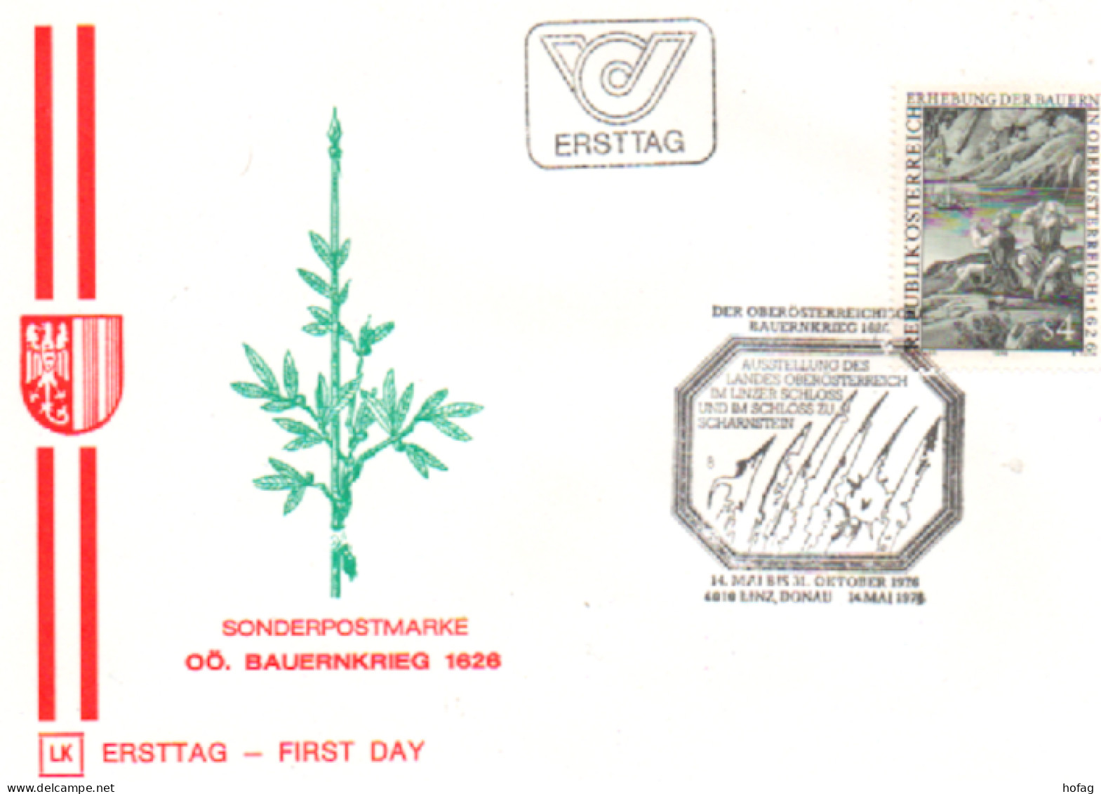 Österreich 1976 MiNr.: 1512 Bauernkrieg Ersttag; Austria FDC Scott: 1034 YT: 1343 Sg: 1760 - FDC