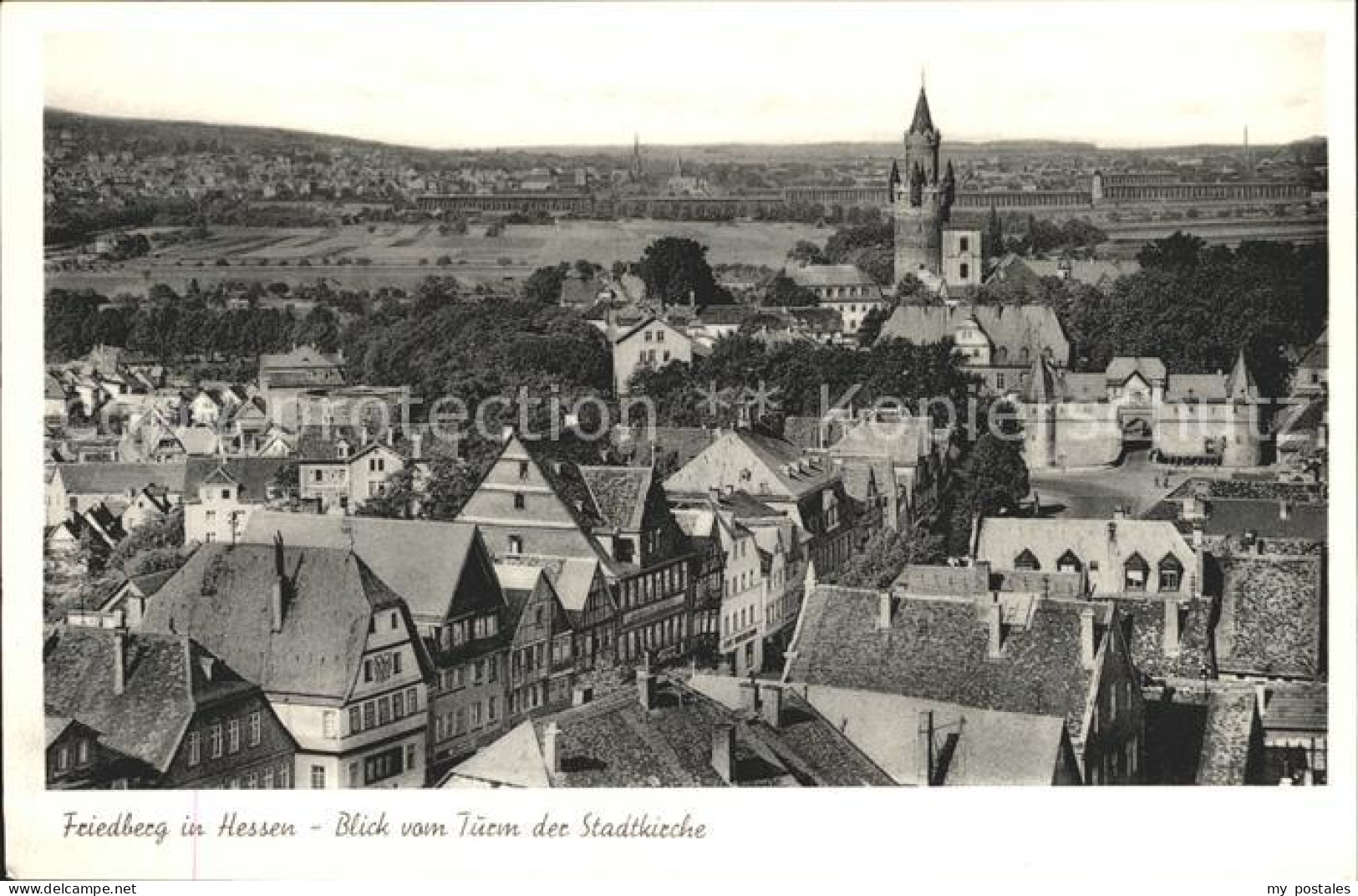 72250305 Friedberg Hessen Blick Vom Turm Der Stadtkirche Friedberg (Hessen) - Friedberg