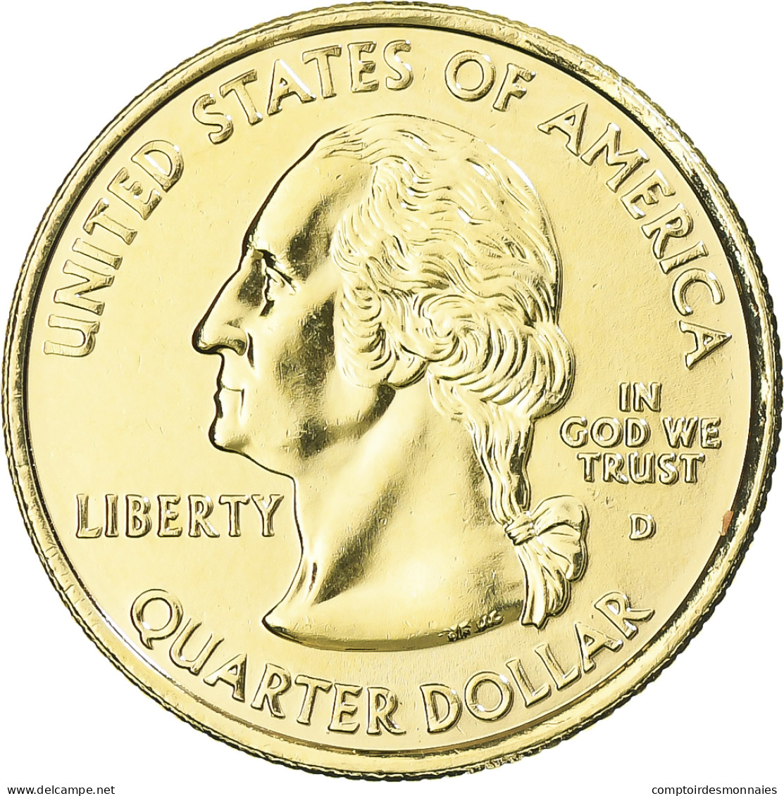 Monnaie, États-Unis, Oklahoma, Quarter, 2008, U.S. Mint, Golden, SPL, Métal - 1999-2009: State Quarters