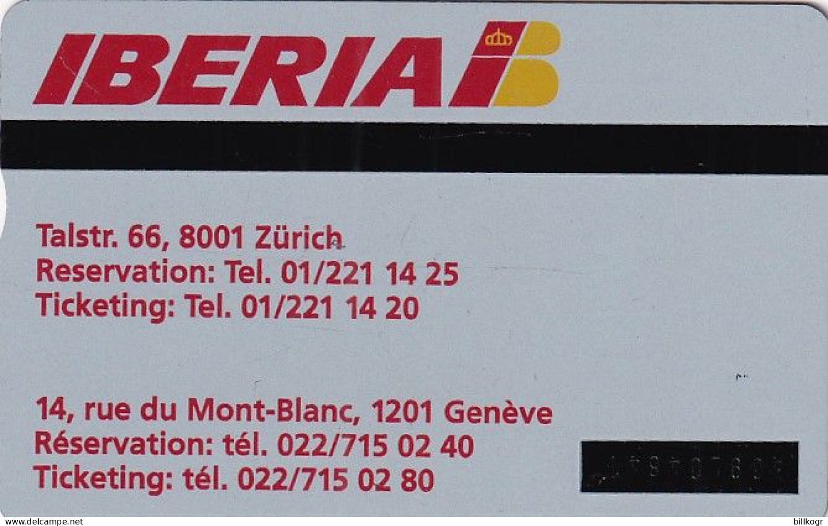 SWITZERLAND(L&G) - IBERIA, CN : 409L, Tirage 3000, 09/94, Used - Svizzera