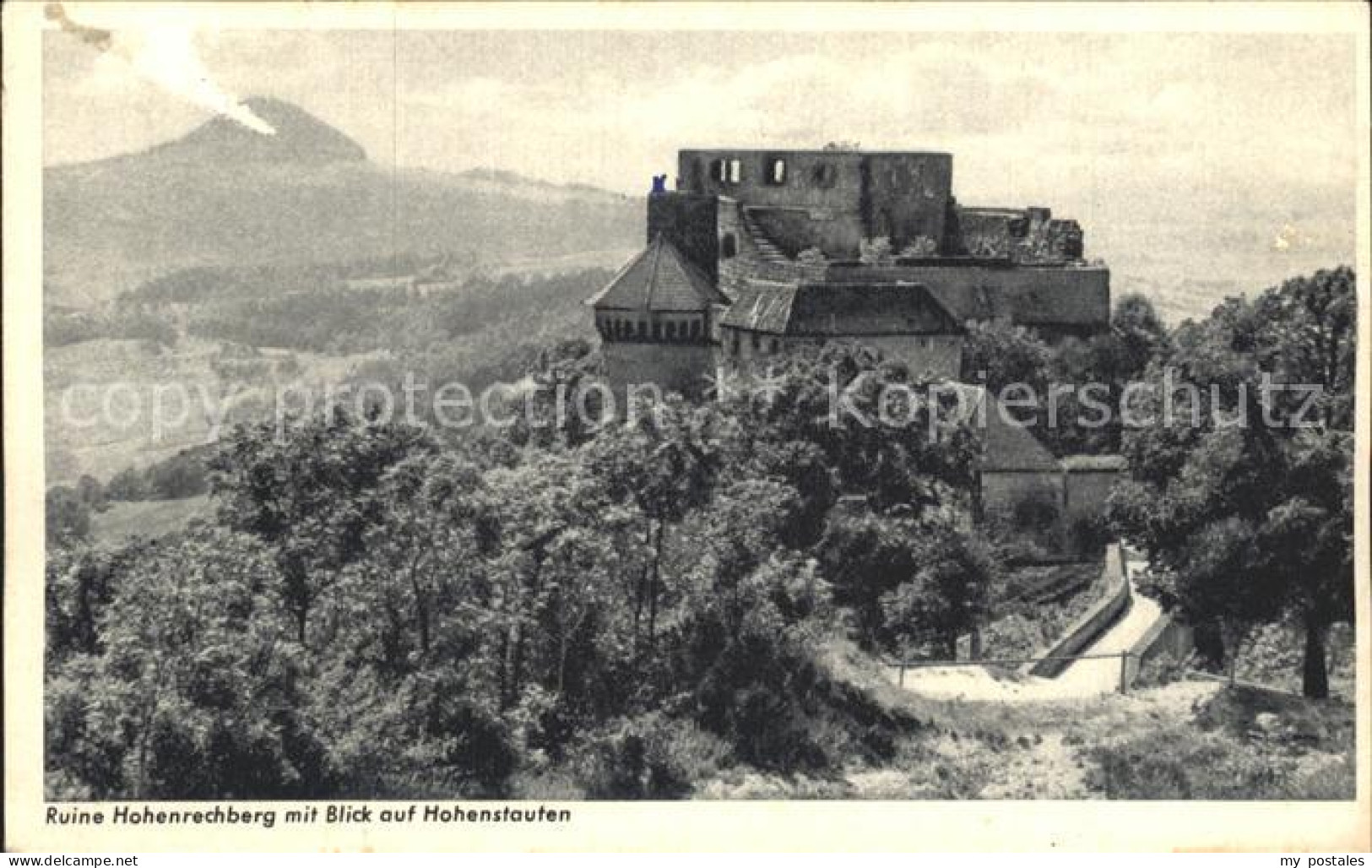 72249423 Hohenrechberg Ruine Hohenrechberg Mit Blick Auf Hohenstaufen Hohenrechb - Schwaebisch Gmünd