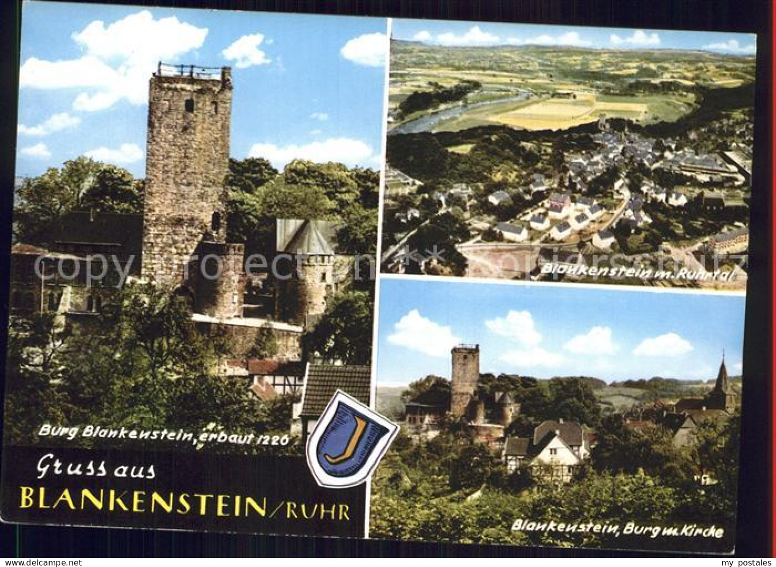 72249289 Blankenstein Ruhr Burg Blankenstein Fliegeraufnahme Kirche Blankenstein - Hattingen