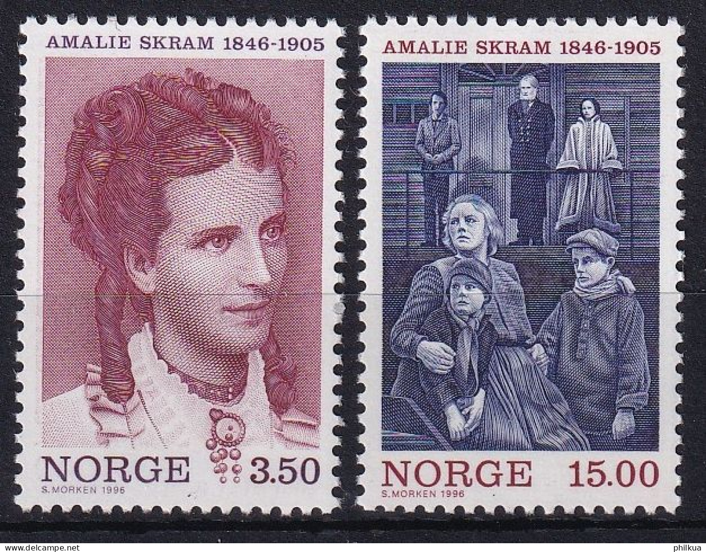 MiNr. 1226 - 1227 Norwegen       1996, 21. Nov. 150. Geburtstag Von Amalie Skram - Postfrisch/**/MNH - Neufs