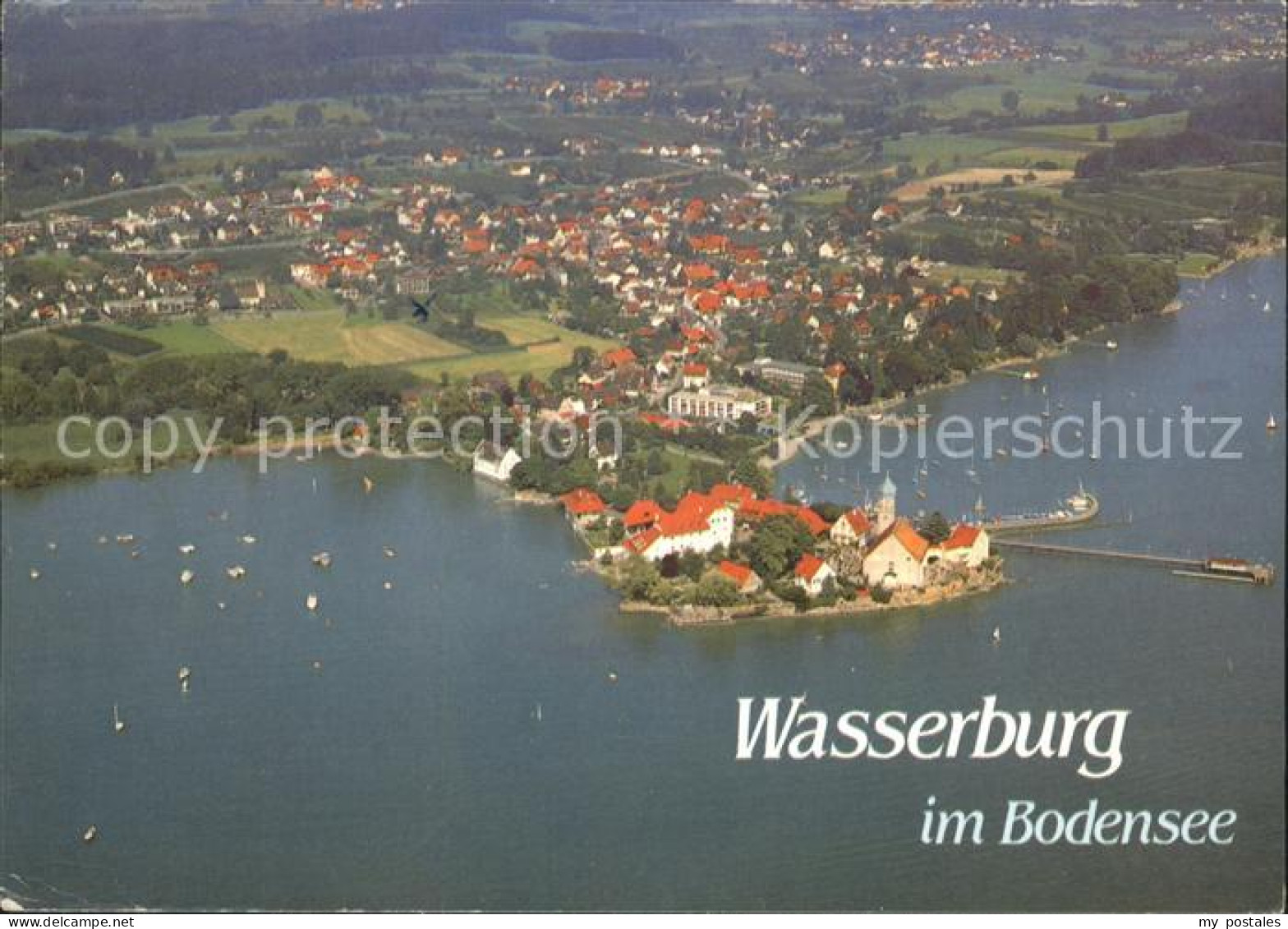 72248475 Wasserburg Bodensee Halbinsel Fliegeraufnahme Wasserburg - Wasserburg (Bodensee)