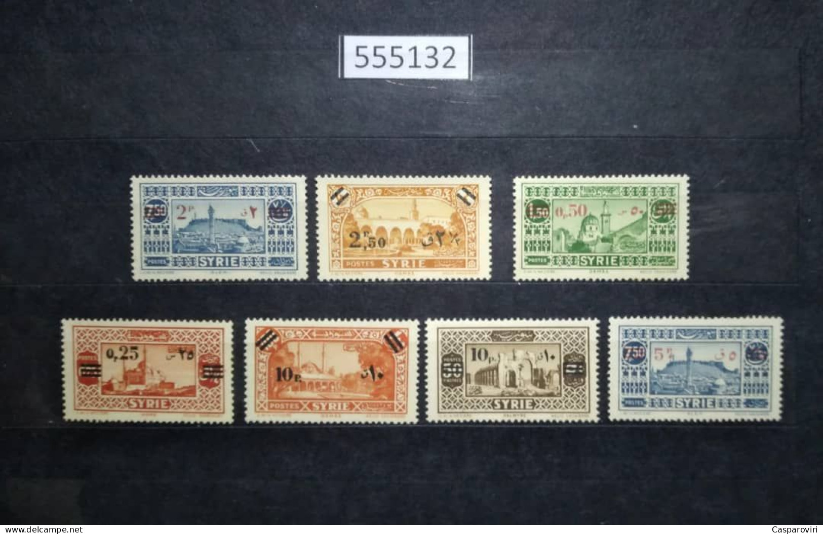 555132; Syria; 1938; Provisional 1938; New Value Surcharged; GB 428 - 434; MNH** - Syrien