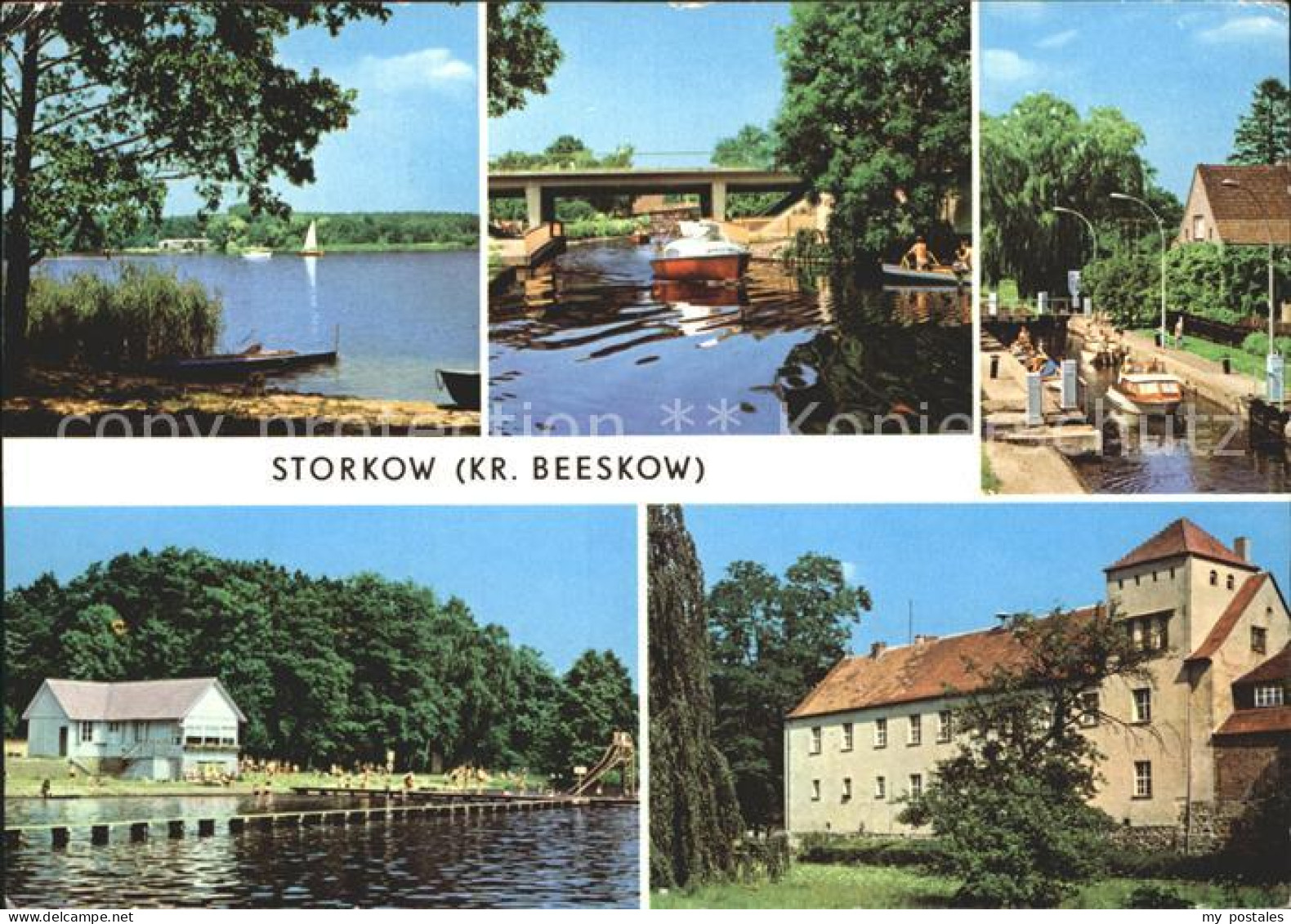 72247760 Storkow Mark Storkower See Kanal Schleuse Strandbad Burg Storkow - Storkow