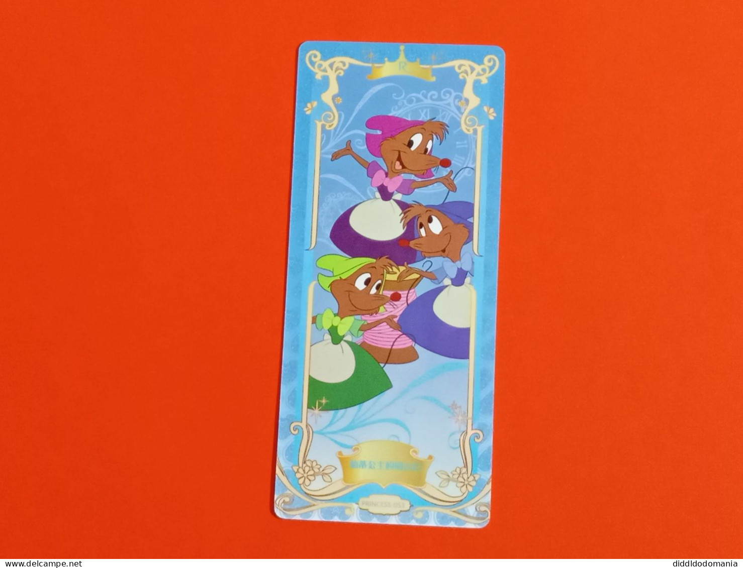 1 Trading Card Officielle 56 X 128 Mm Neuve Sortie Des Booster Carte Disney Princesse R N° 53 Cendrillon Souris - Disney