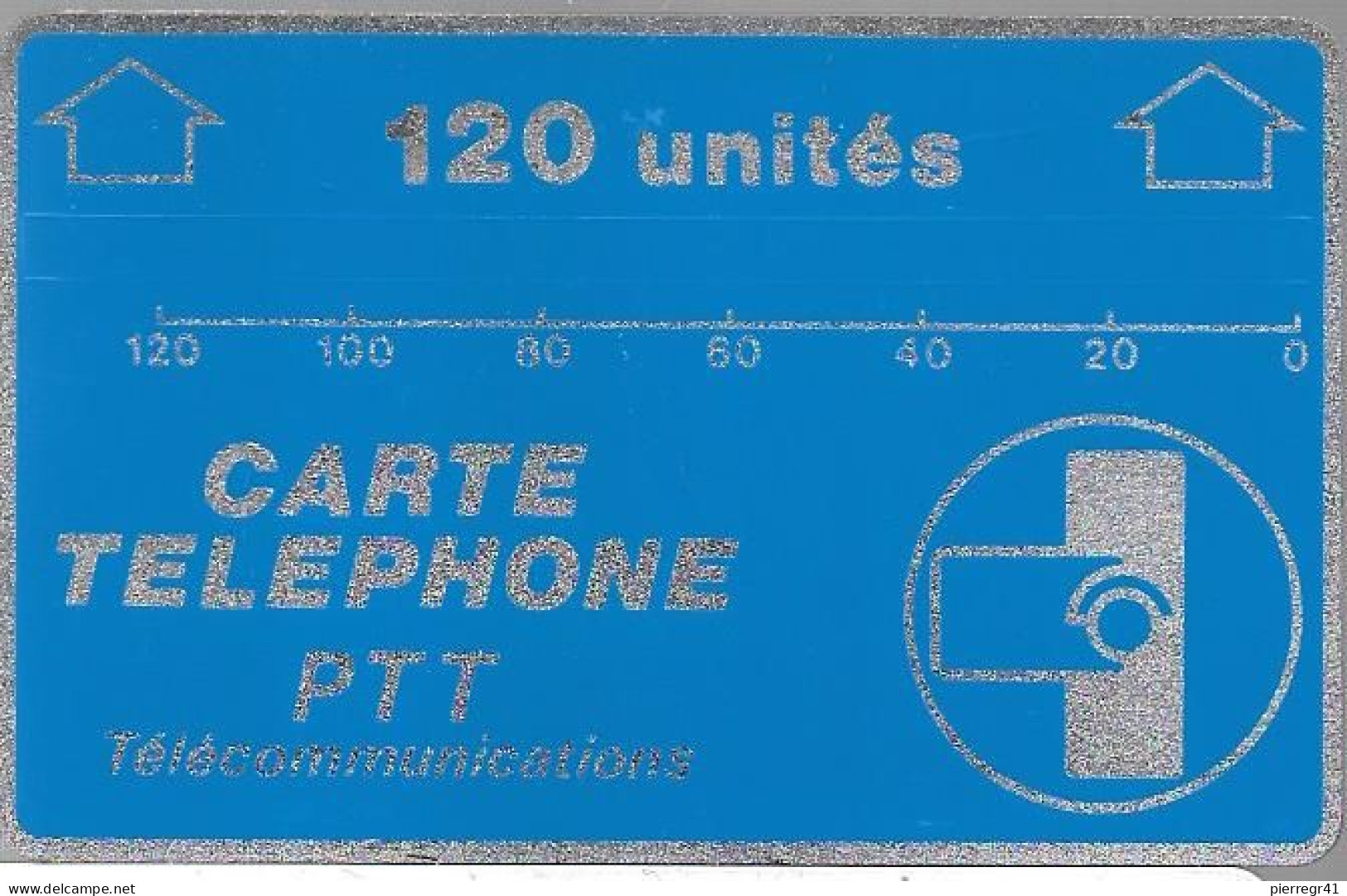 CARTE²°-HOLOGRAPHIQUE-120U-A 15-BLEU Texte Blanc-N° Endroit -Série F5067719-Non Utilisé-TBE-RARE - Télécartes Holographiques