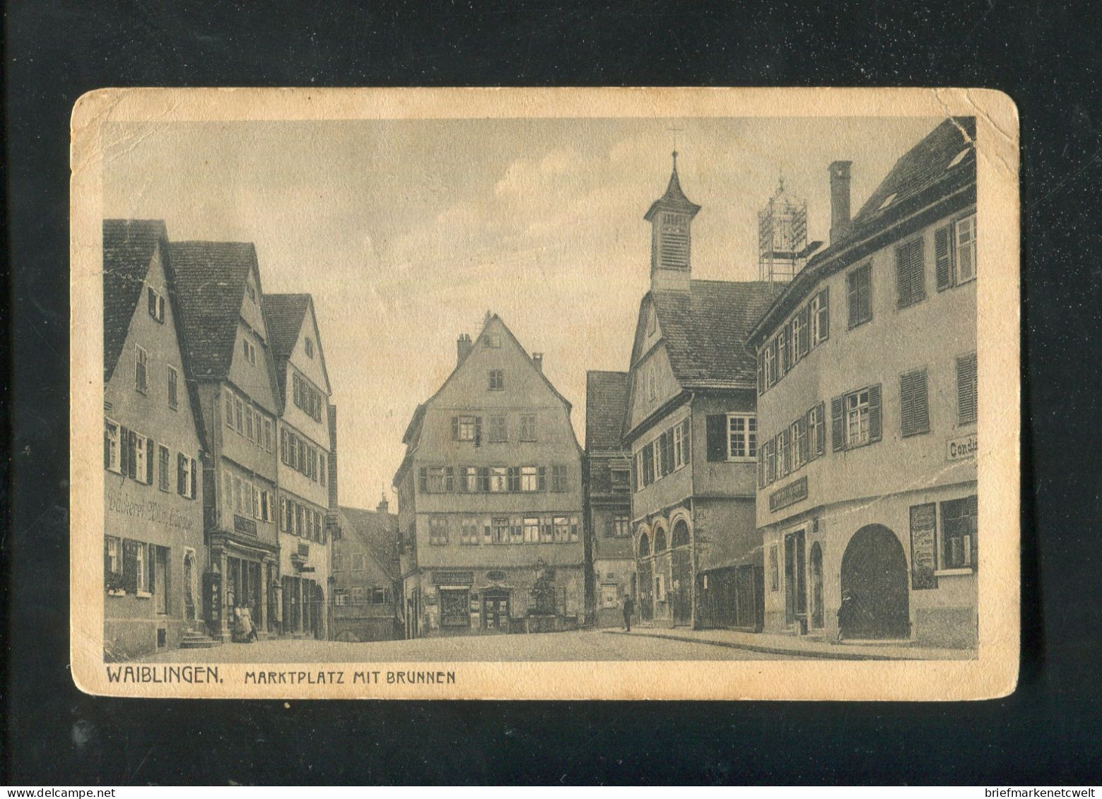 "WAIBLINGEN" 1917, AK "Marktplatz Mit Brunnen" (B0086) - Waiblingen