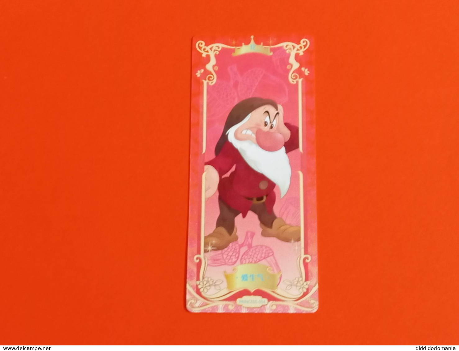 1 Trading Card Officielle 56 X 128 Mm Neuve Sortie Des Booster Carte Disney Princesse R N° 54 Blanche Neige Grincheux - Disney