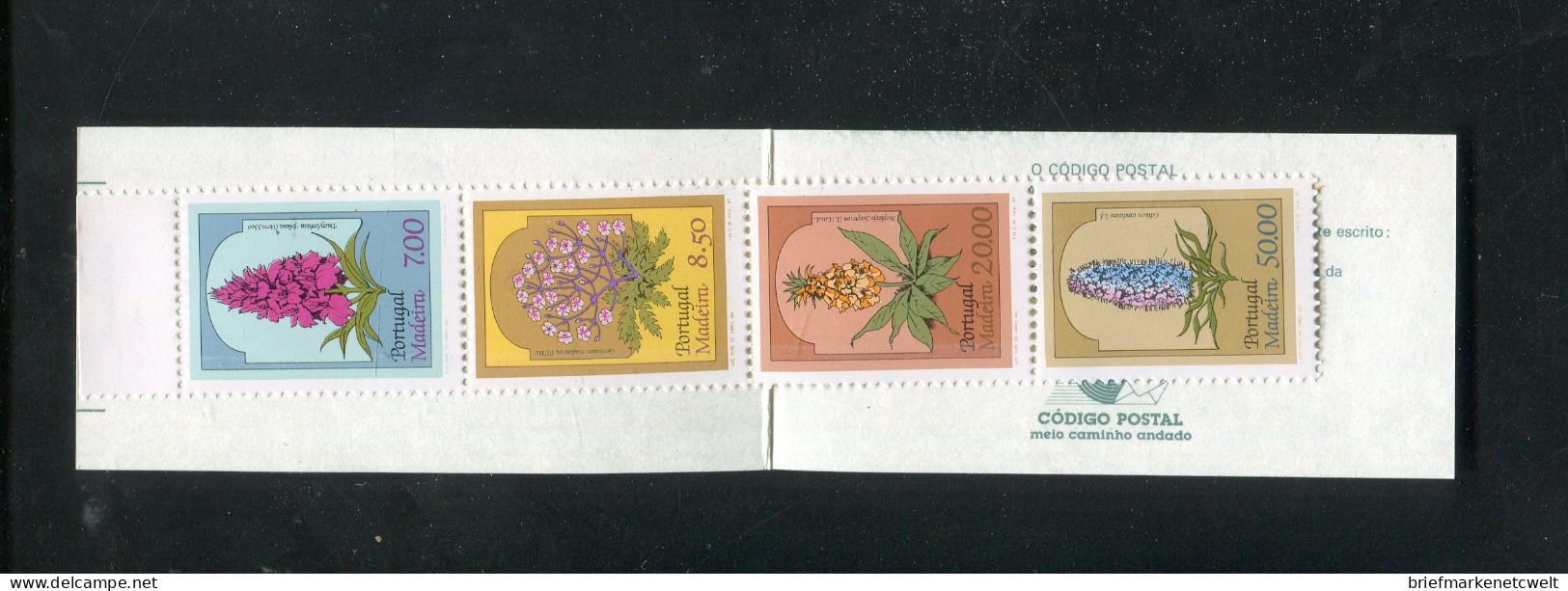 "PORTUGAL-MADEIRA" 1981, Markenheftchen Mi. MH 1 "Blumen" ** (B0087) - Madeira