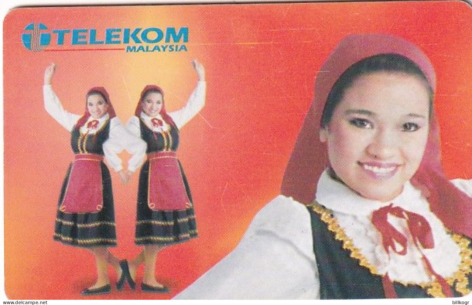 MALAYSIA(chip) - Costume Of Portuguese Community, Used - Malasia