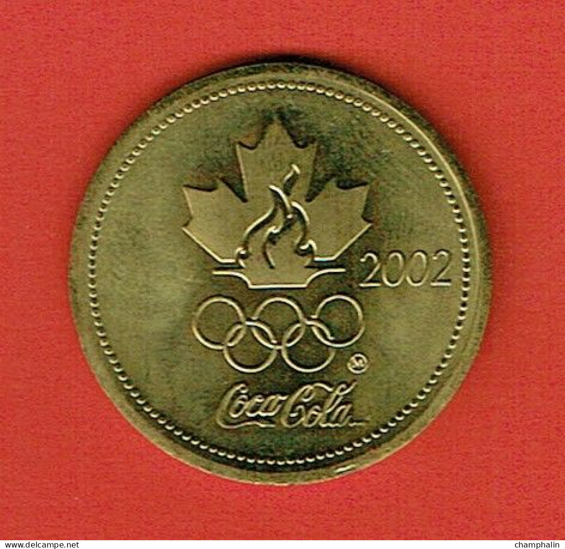 Canada - Jeton Publicitaire En Métal - Coca-Cola - Hockey-sur-Glace - Equipe Olympique JO 2002 - NHL - Mario Lemieux - Sonstige & Ohne Zuordnung