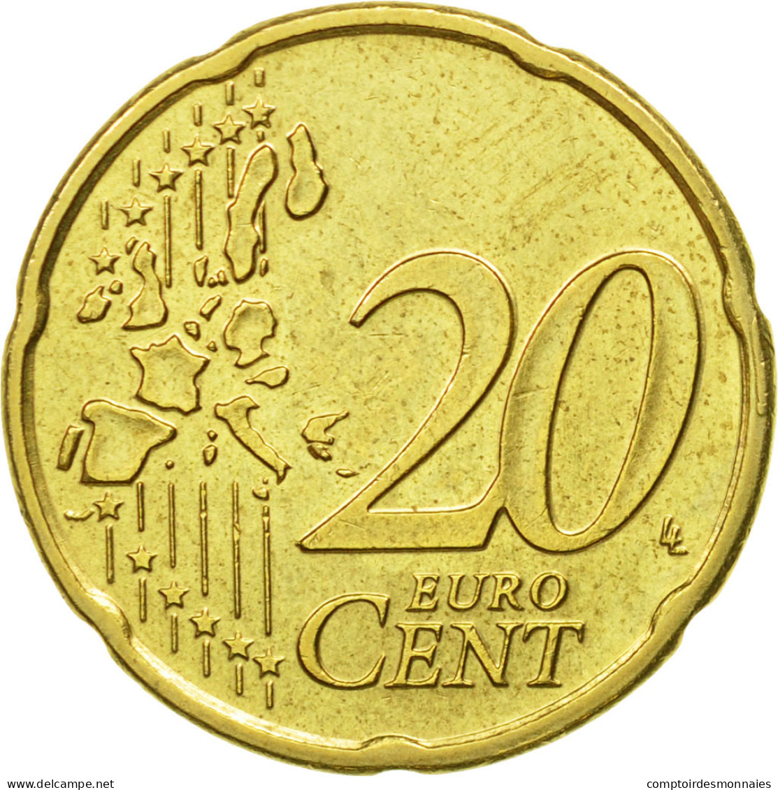 Pays-Bas, 20 Euro Cent, 1999, TTB+, Laiton, KM:238 - Paises Bajos