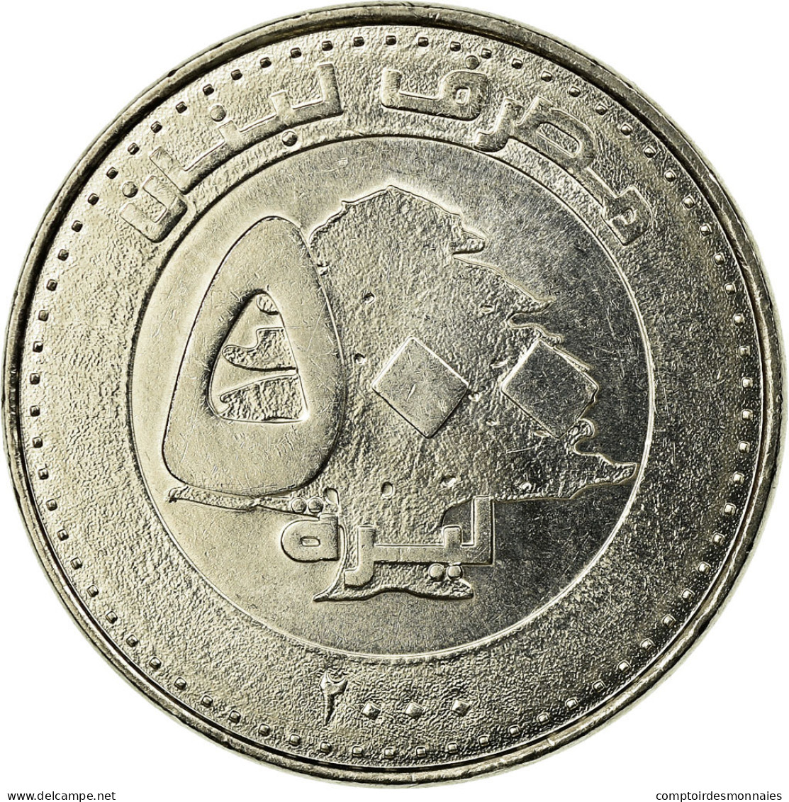 Monnaie, Lebanon, 500 Livres, 2000, TTB+, Nickel Plated Steel, KM:39 - Libanon